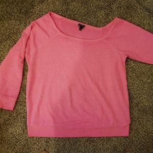 Torrid Neon Pink Terry Off Shoulder Sweatshirt 2